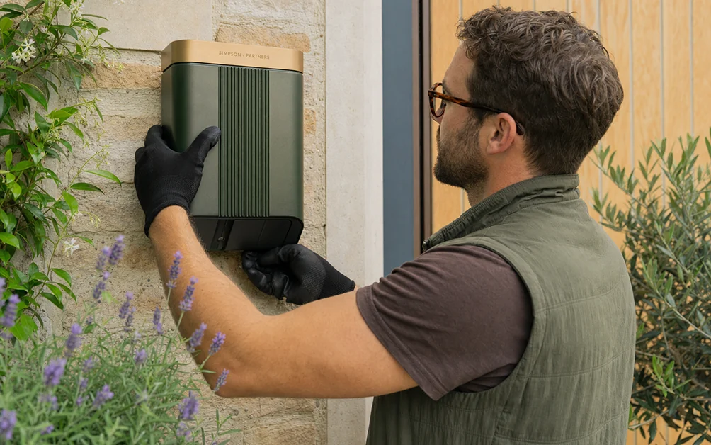 Engineer installing a Home Series charger